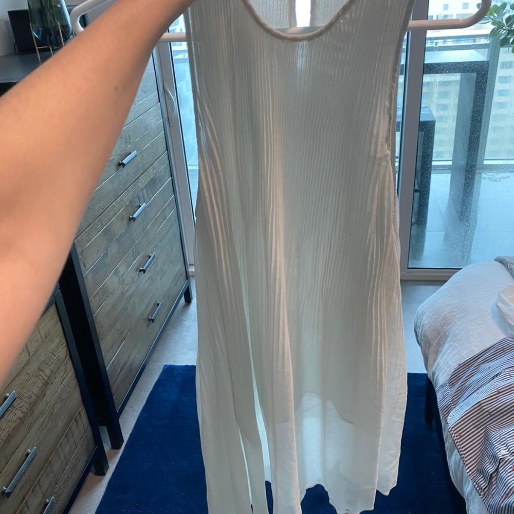 Zara Cream Sleeveless Long Top